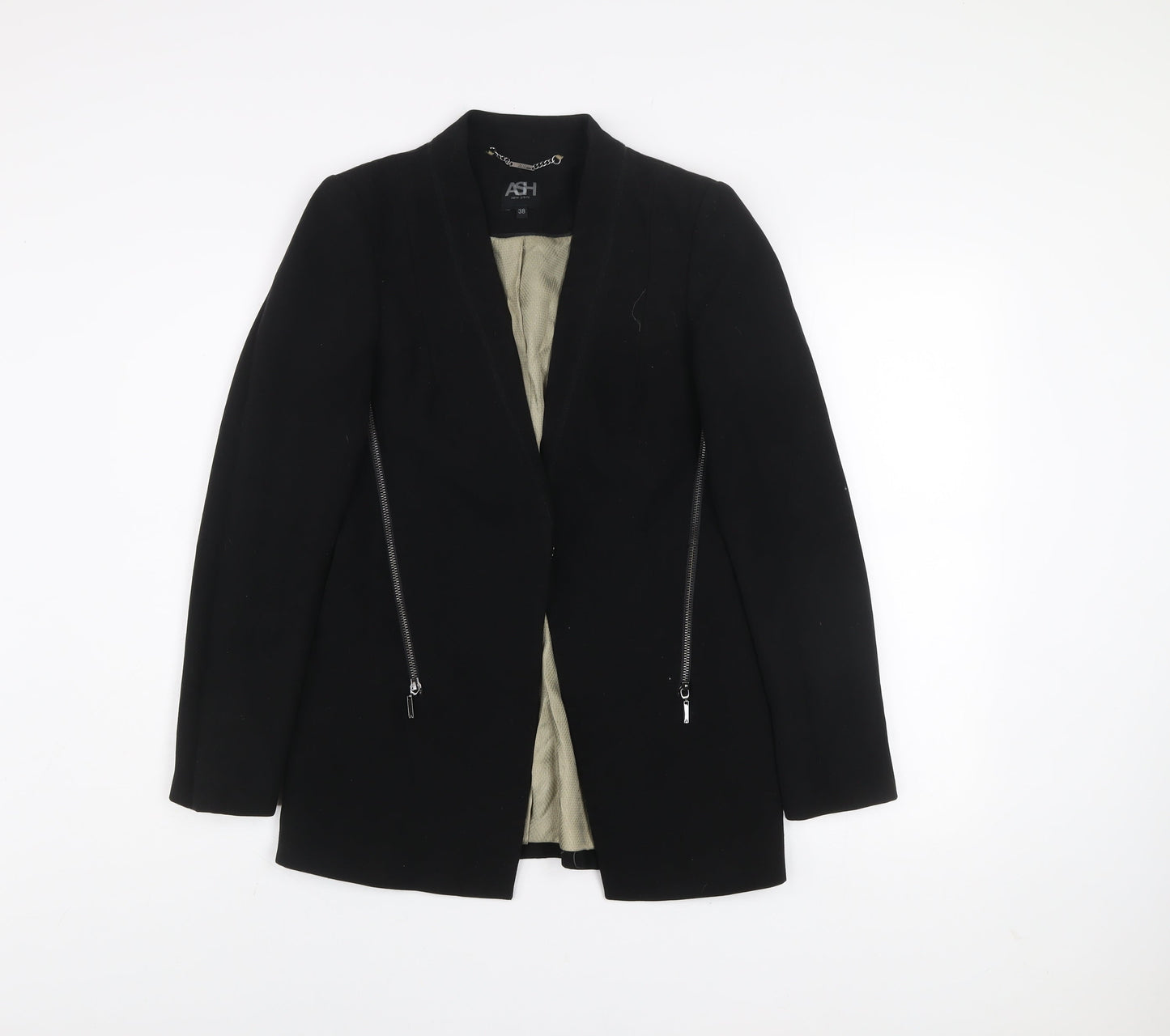 ASH New York Black Women's Slim Fit Blazer Jacket Size 10