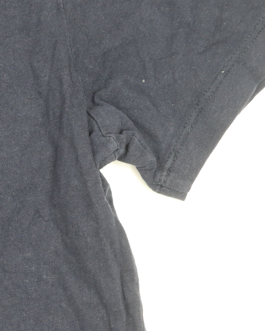 Jack & Jones Men Blue Regular Fit Cotton Crew Neck T-Shirt Size M