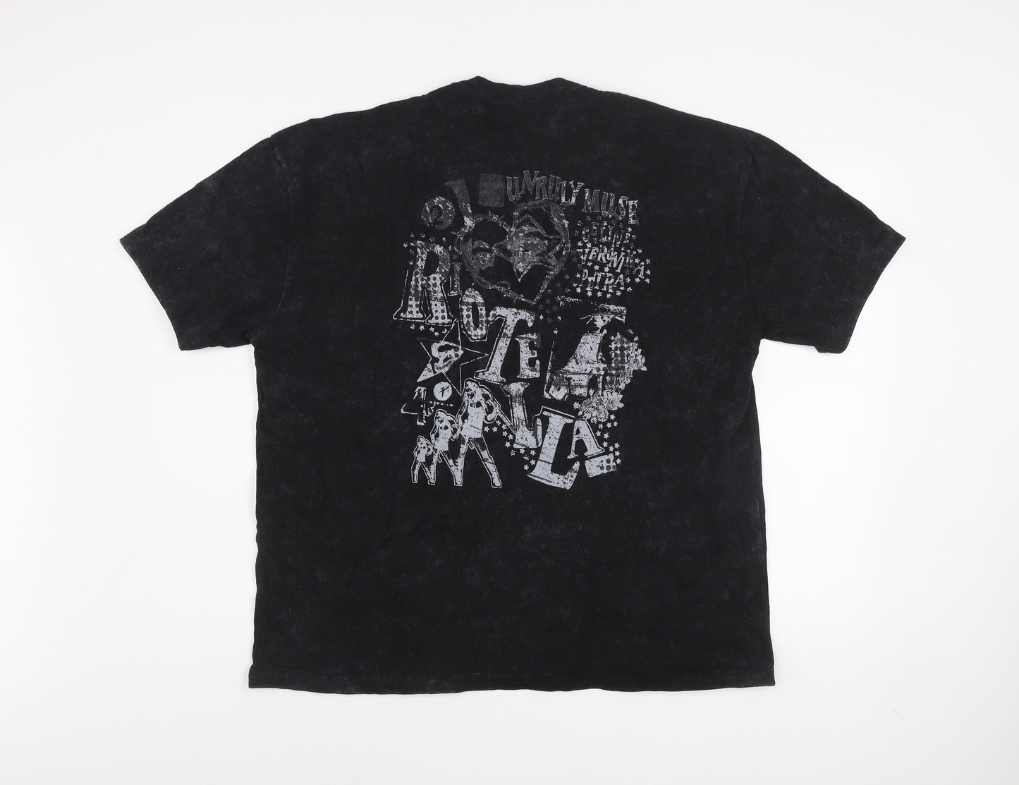 ASOS DESIGN Men's Black Graphic Rock Band T-Shirt Size M