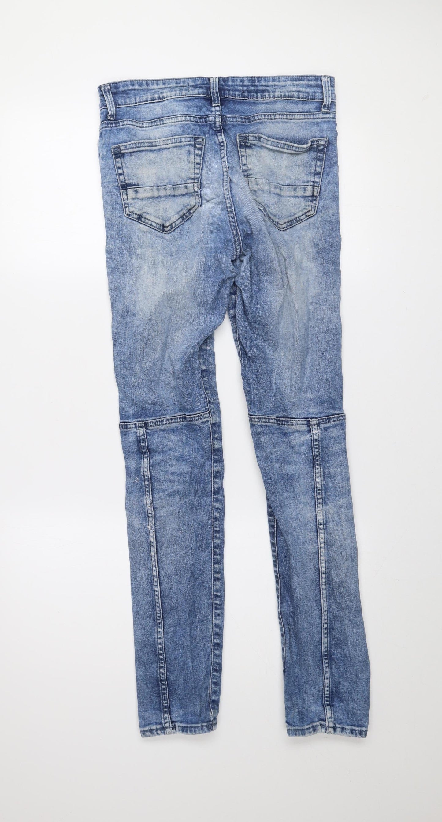 New Look Men Blue Skinny Stretch Jeans 30/32 Regular Fit Denim