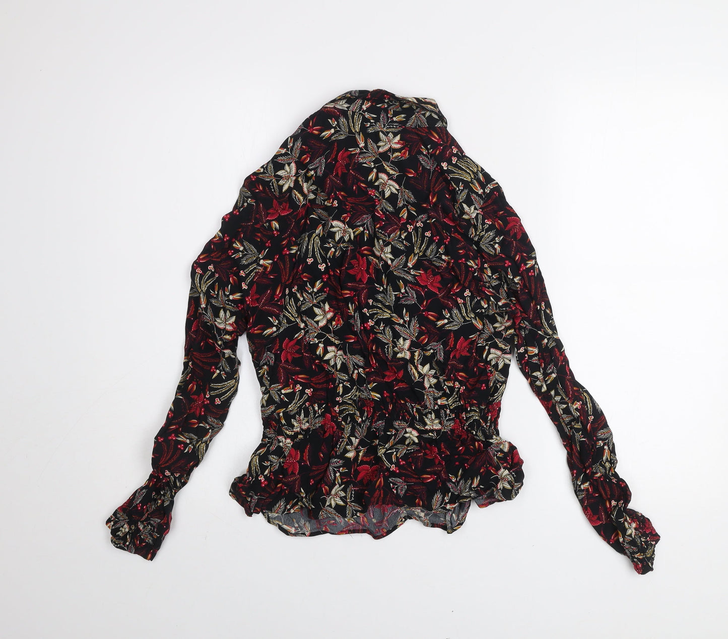Marks and Spencer Women's Multicoloured Floral Long Sleeve Tunic Blouse Size 10