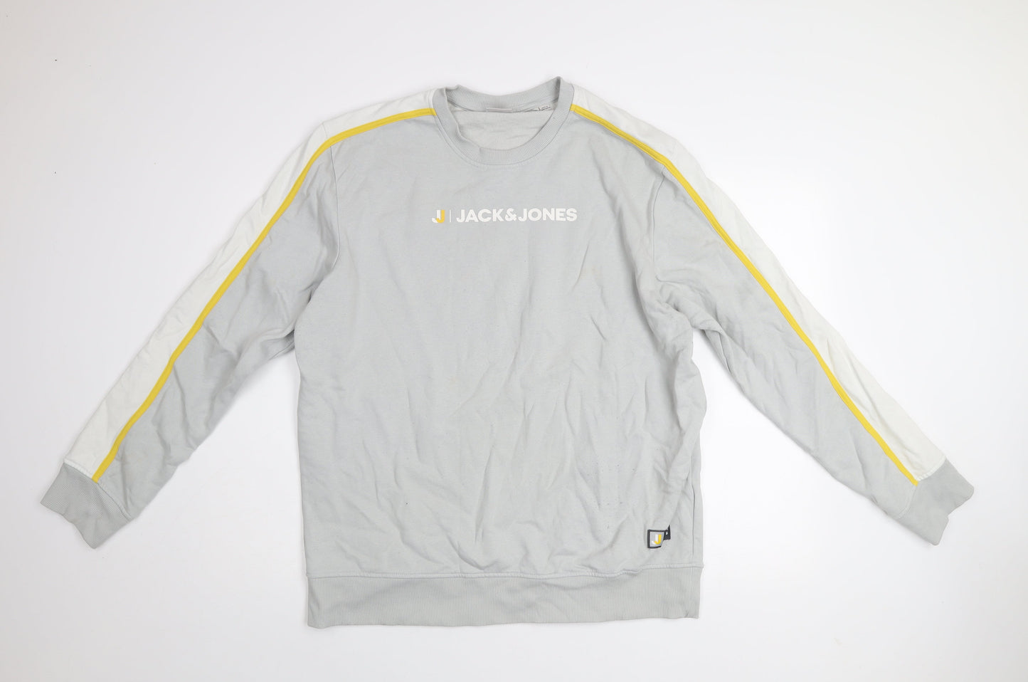Jack & Jones Men’s Grey 2XL Crew Neck Pullover Sweatshirt