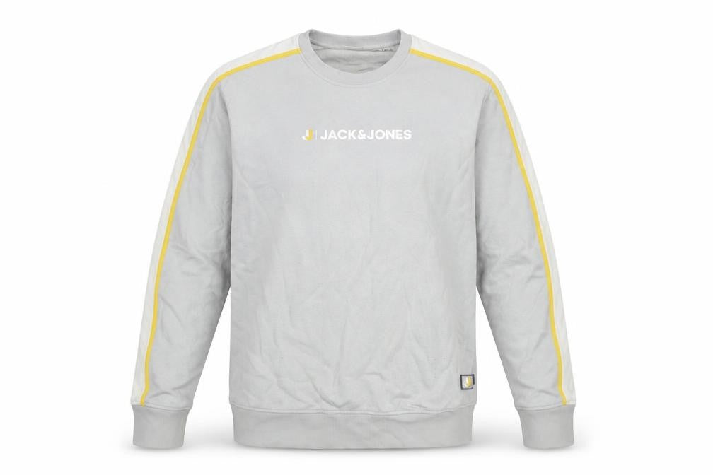 Jack & Jones Men’s Grey 2XL Crew Neck Pullover Sweatshirt