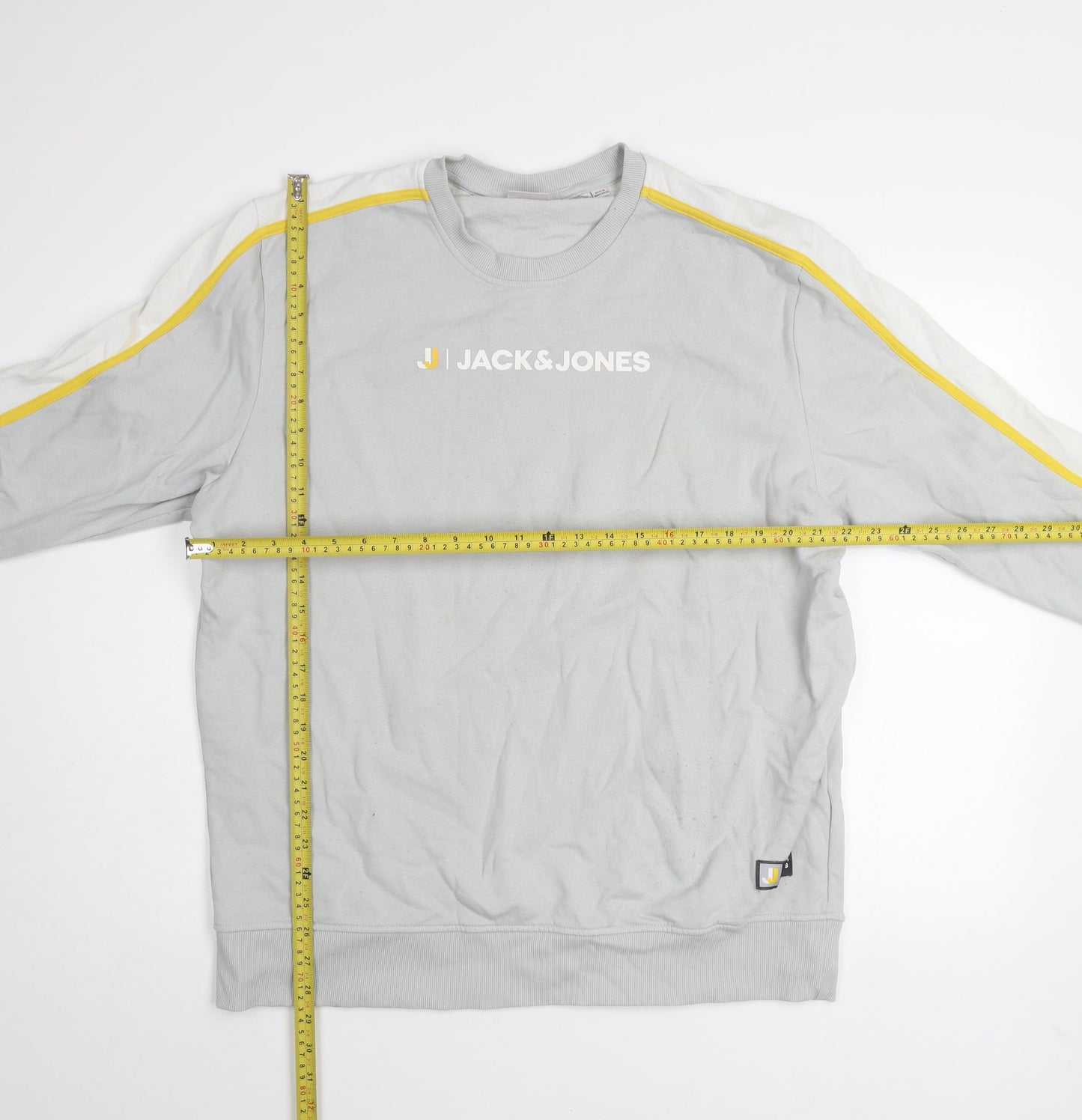 Jack & Jones Men’s Grey 2XL Crew Neck Pullover Sweatshirt