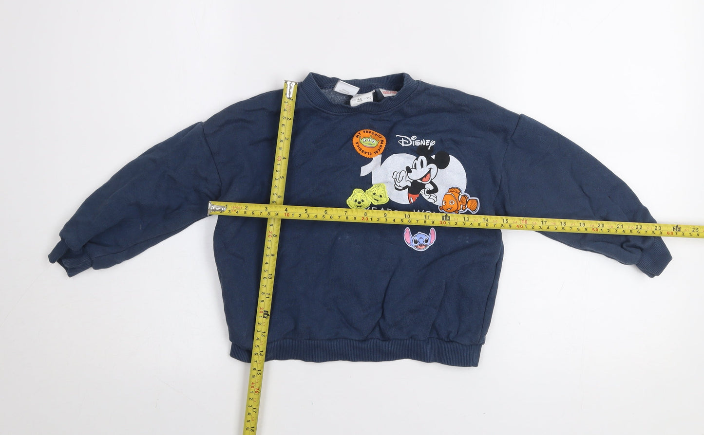 Zara Boys Blue Disney Pullover Sweatshirt 4-5 Years Mickey & Friends