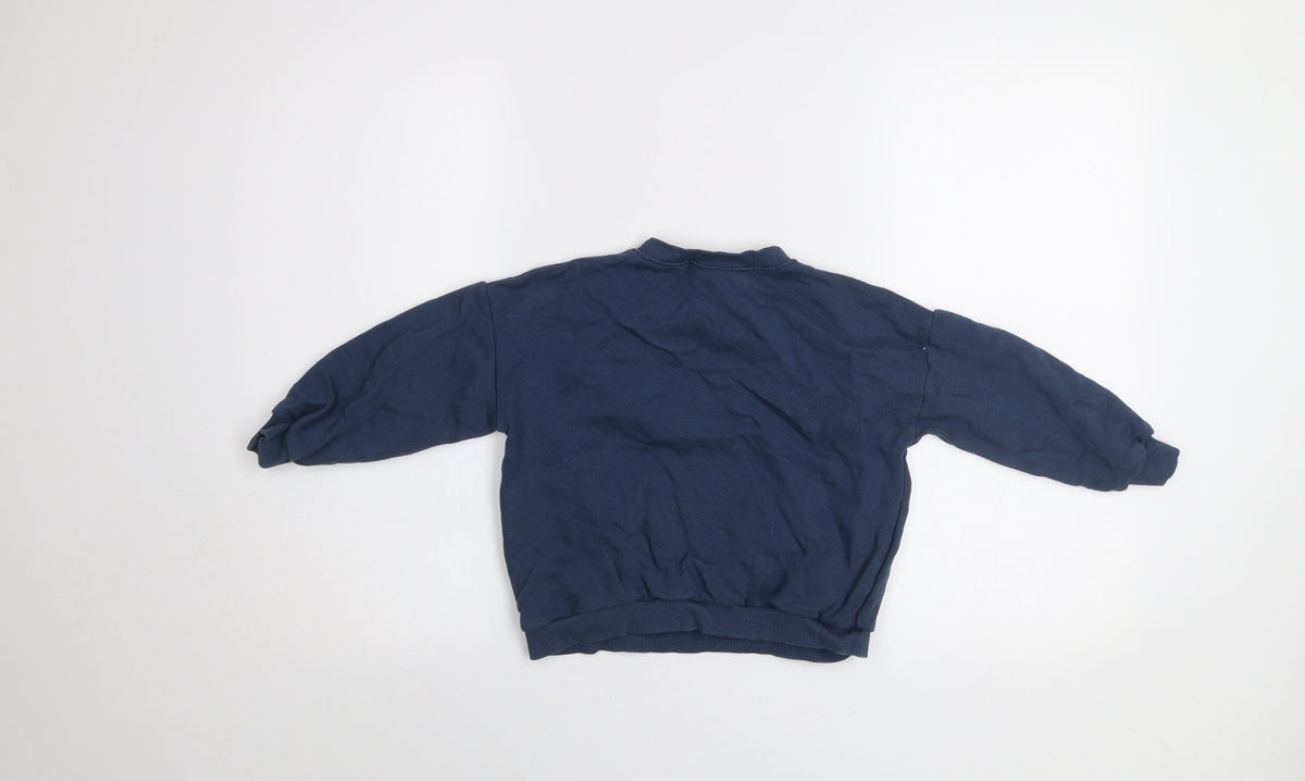 Zara Boys Blue Disney Pullover Sweatshirt 4-5 Years Mickey & Friends