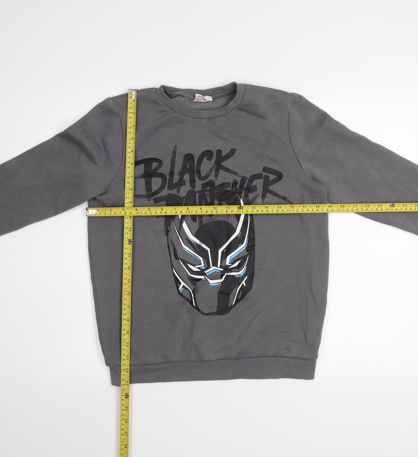 Marvel Boys Grey Black Panther Pullover Sweatshirt 12-13 Years