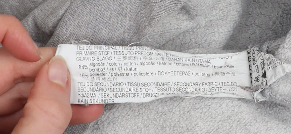 Pull & Bear Womens Grey NYC Pullover Sweatshirt Size 12 Medium