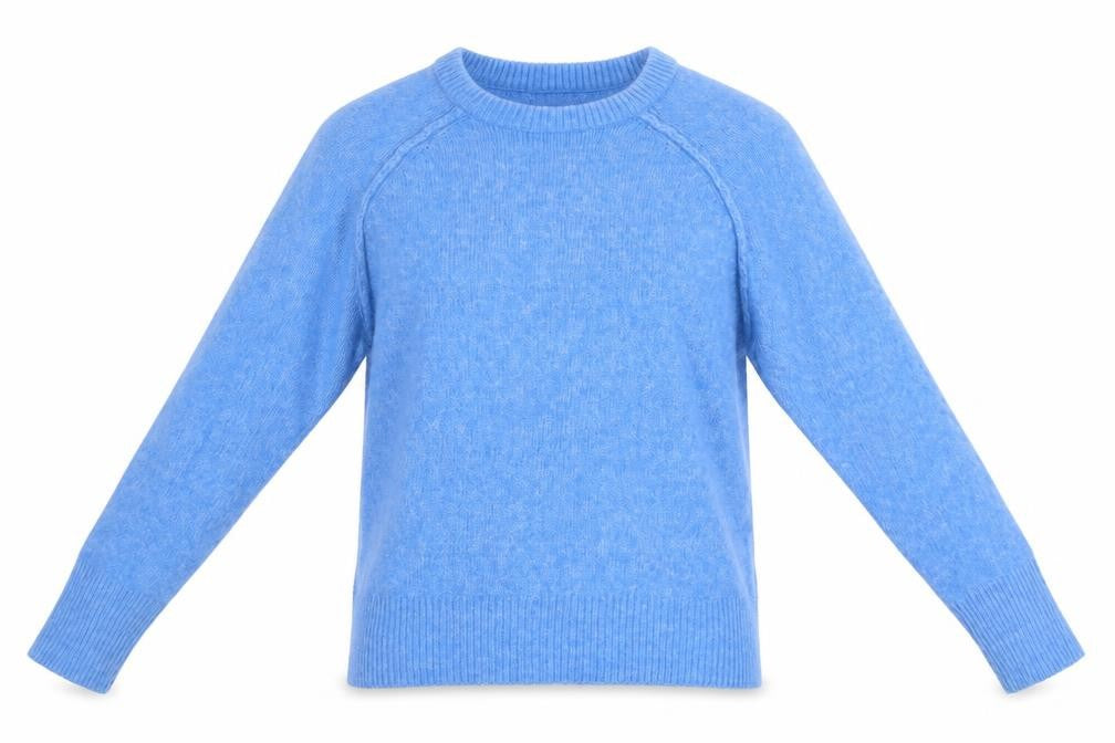 ASOS DESIGN Women’s Blue Relaxed Fit High Neck Knitted Jumper Size 8