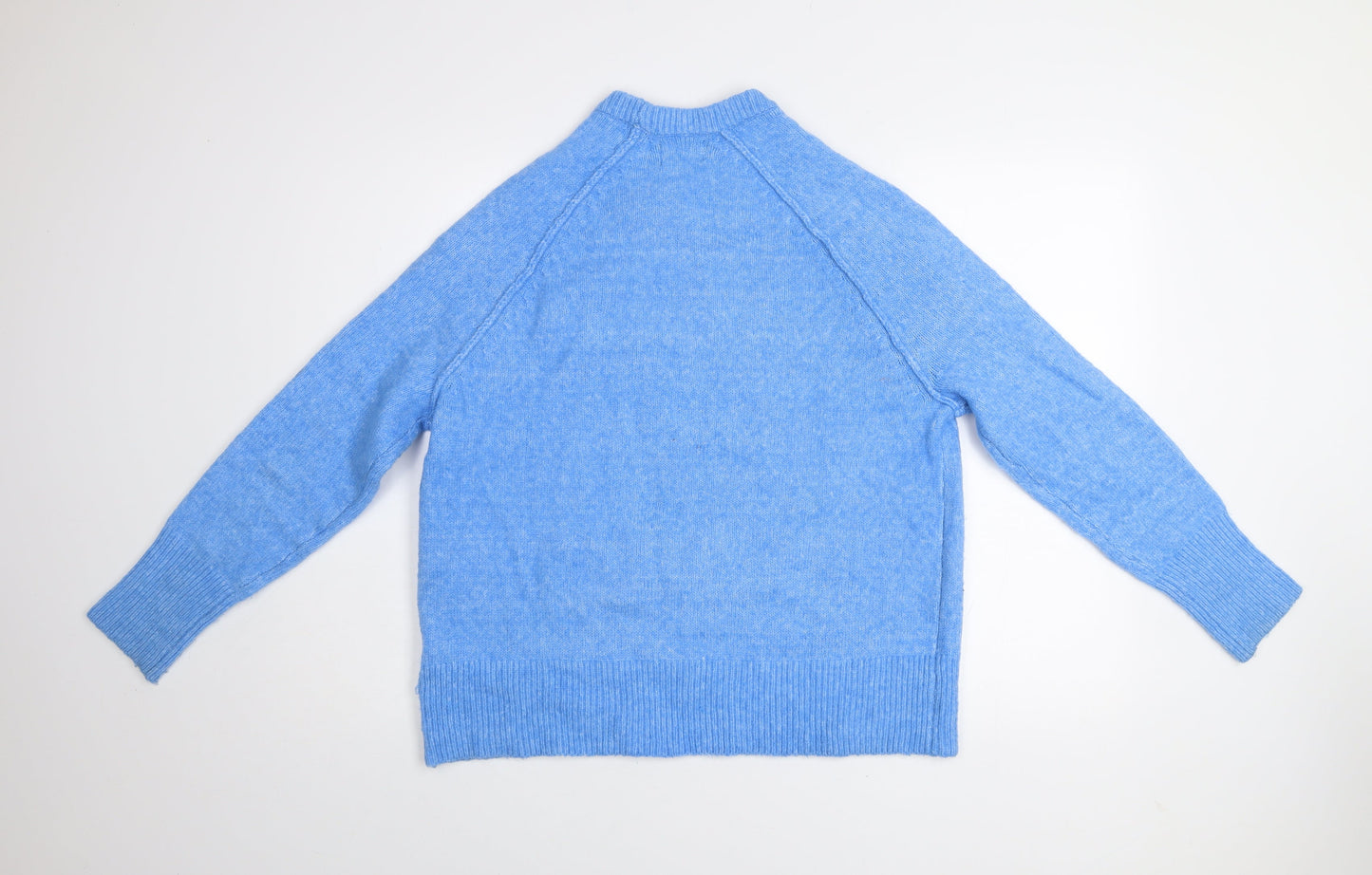 ASOS DESIGN Women’s Blue Relaxed Fit High Neck Knitted Jumper Size 8