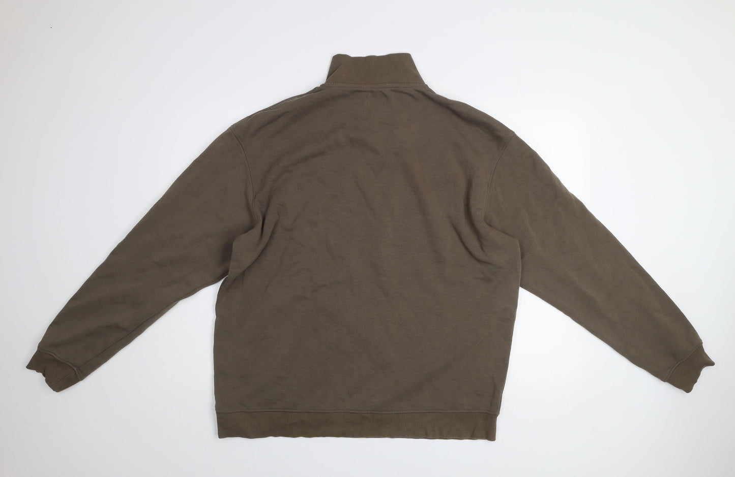 Jack & Jones Men’s Brown 2XL Half Zip Fleece Sweatshirt