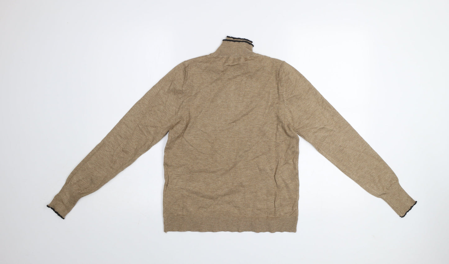 Sfera Women’s Beige High Neck Knit Jumper Size 14