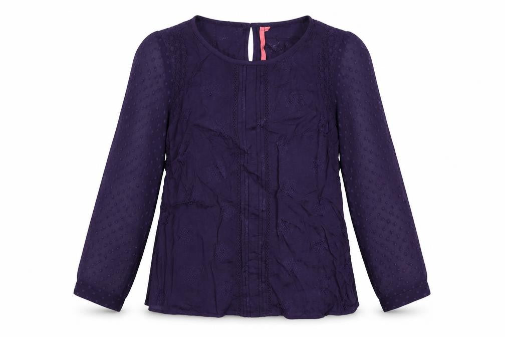 White Stuff Women's Purple Viscose Tunic Blouse Size 14