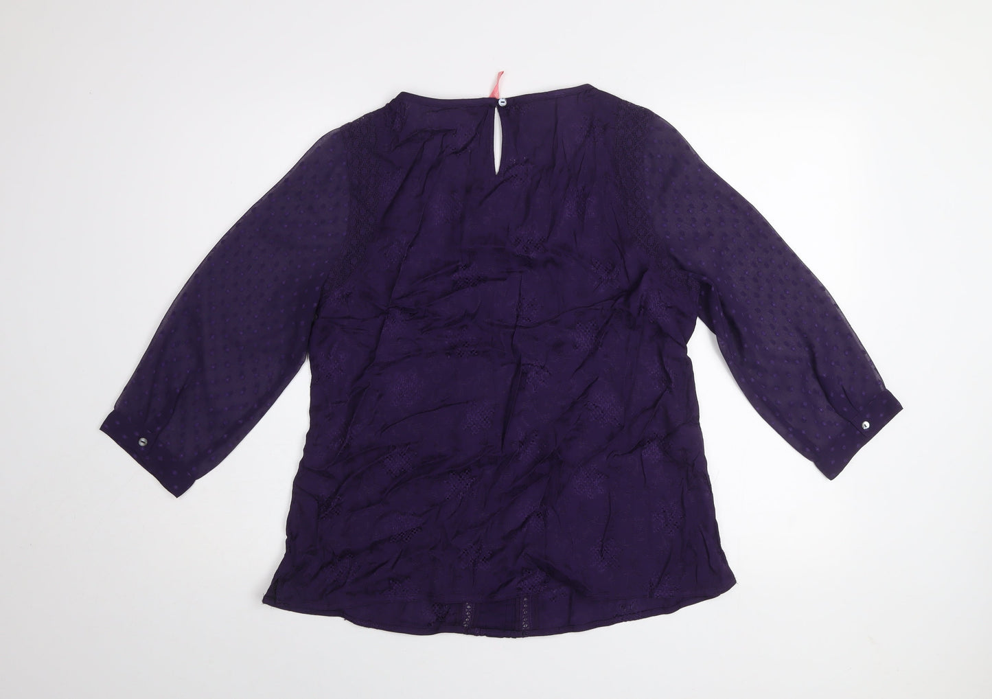 White Stuff Women's Purple Viscose Tunic Blouse Size 14