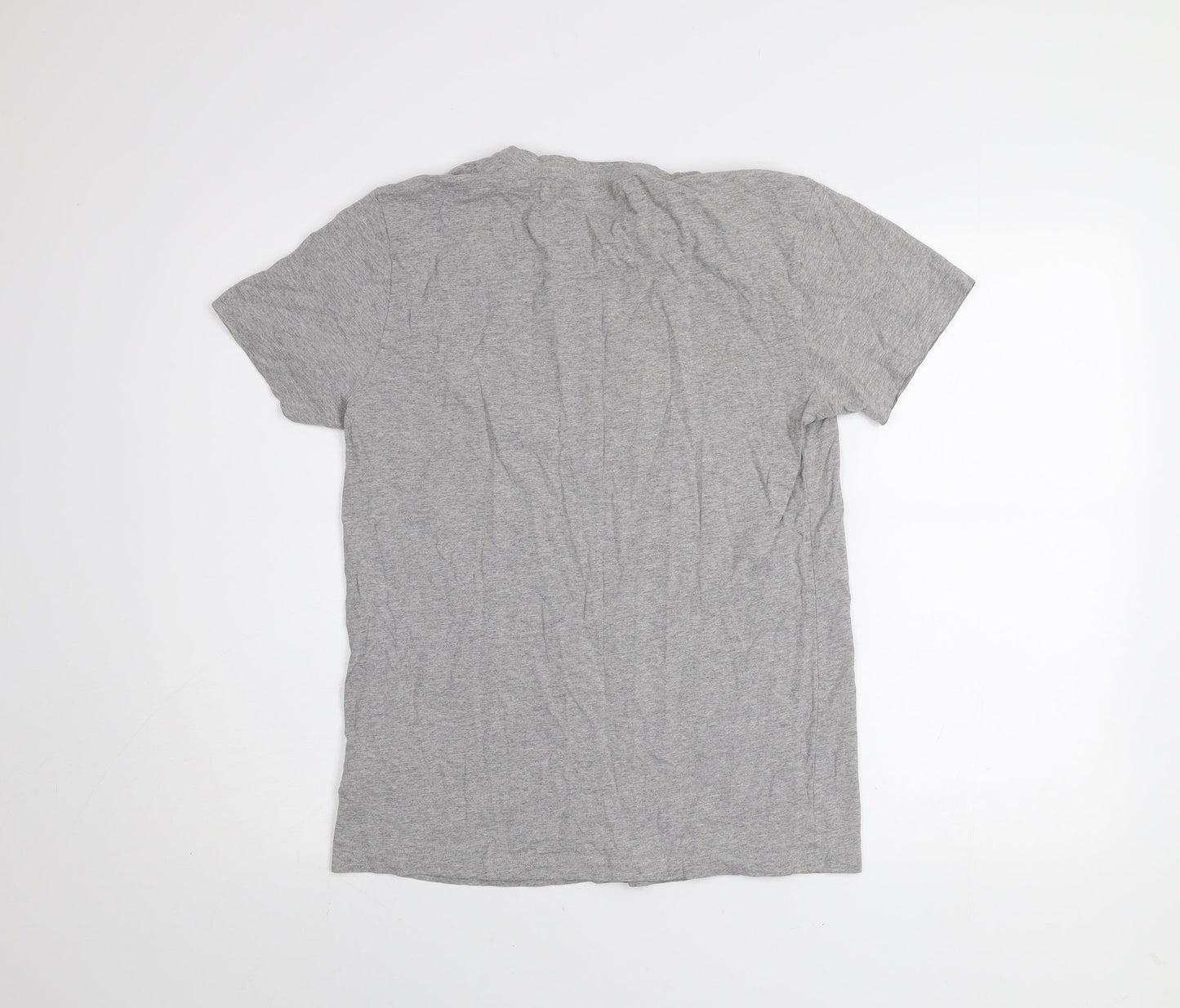 adidas Womens Grey XS Basic Logo Short Sleeve Cotton T-Shirt