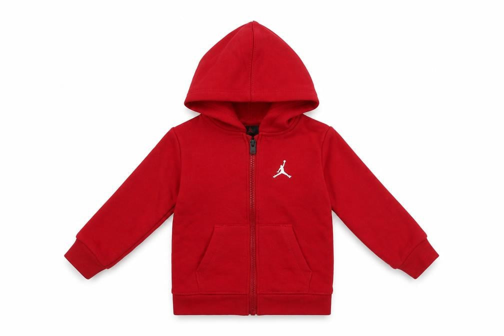 Jordan Unisex Baby Red Hooded Basic Zip Jacket 18 Months Cotton Blend