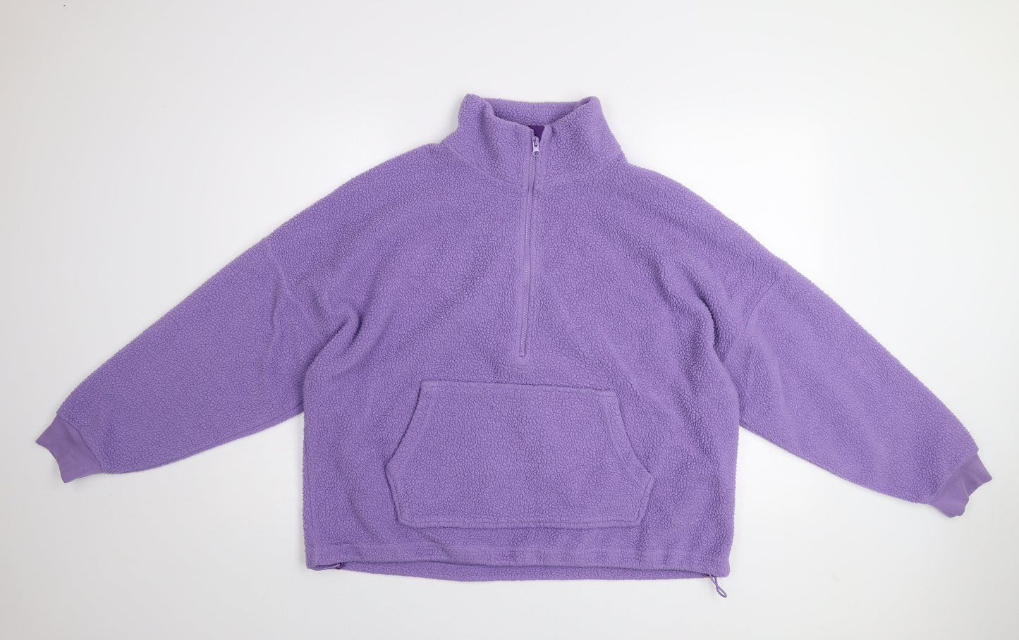 Dunnes Stores Women’s Purple Fleece 1/4 Zip Pullover Sweatshirt L