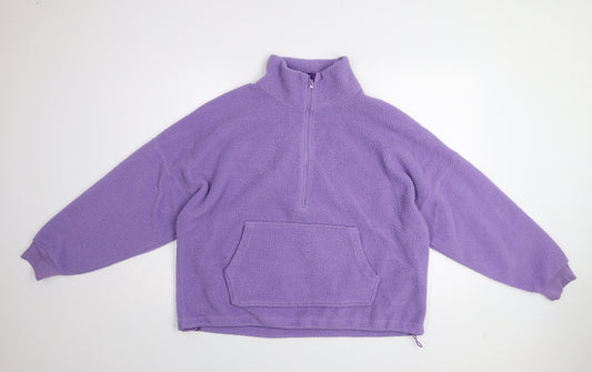 Dunnes Stores Women’s Purple Fleece 1/4 Zip Pullover Sweatshirt L