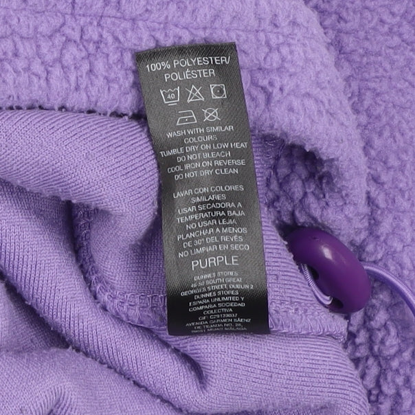 Dunnes Stores Women’s Purple Fleece 1/4 Zip Pullover Sweatshirt L