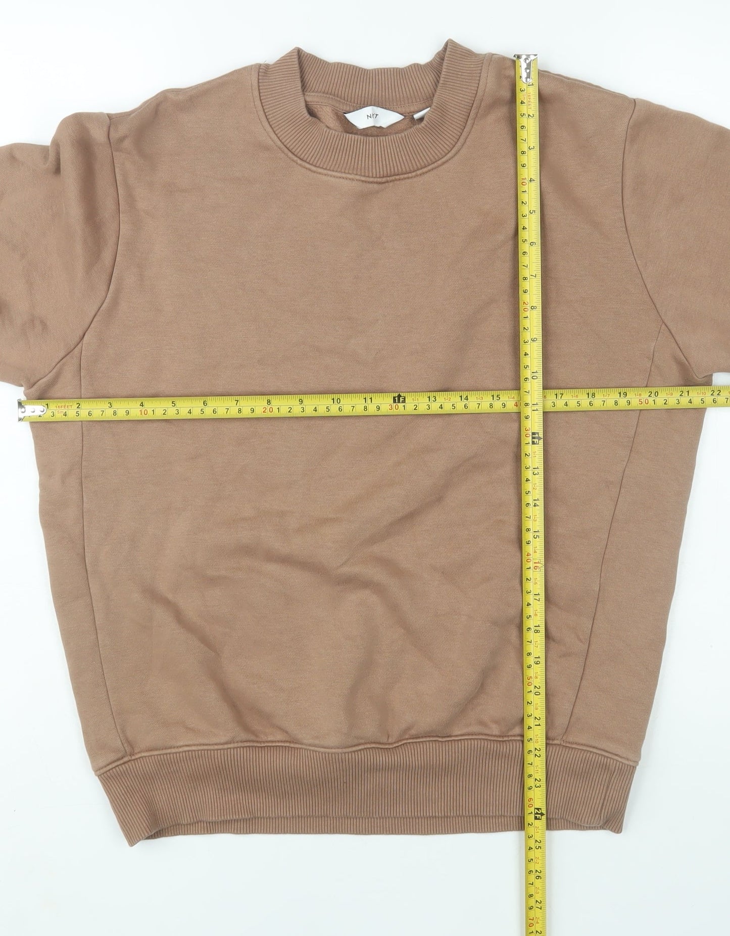 Next Men's Beige Crew Neck Pullover Sweatshirt Size S