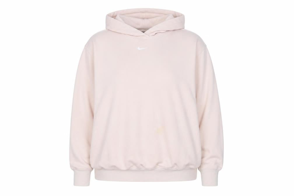 Nike Women Beige Pullover Hoodie 1X Cotton Blend Logo