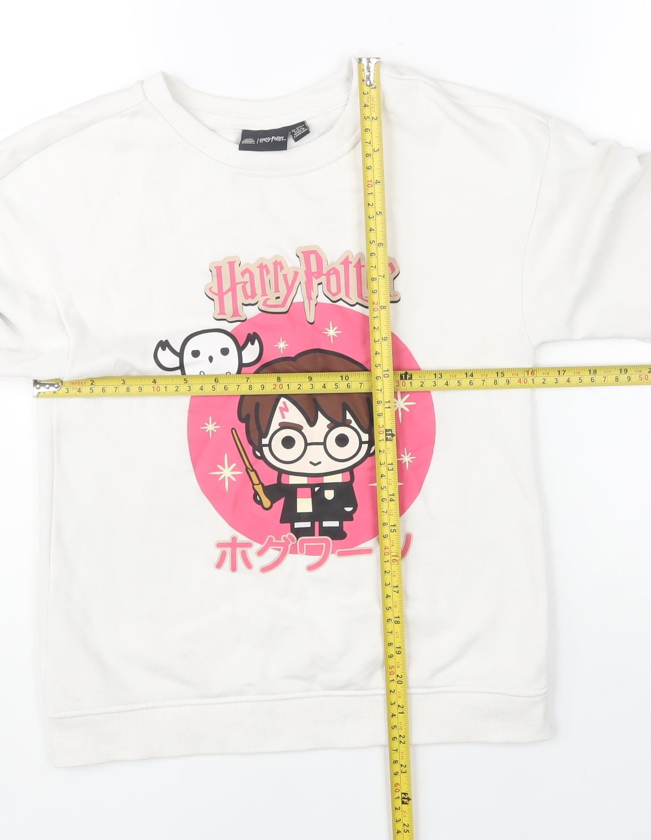 Harry Potter Girls White Sweatshirt 10-11 Years Graphic Crew Neck Pullover