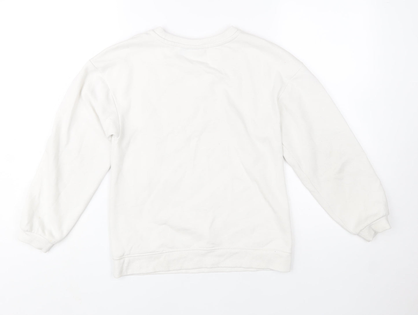 Harry Potter Girls White Sweatshirt 10-11 Years Graphic Crew Neck Pullover