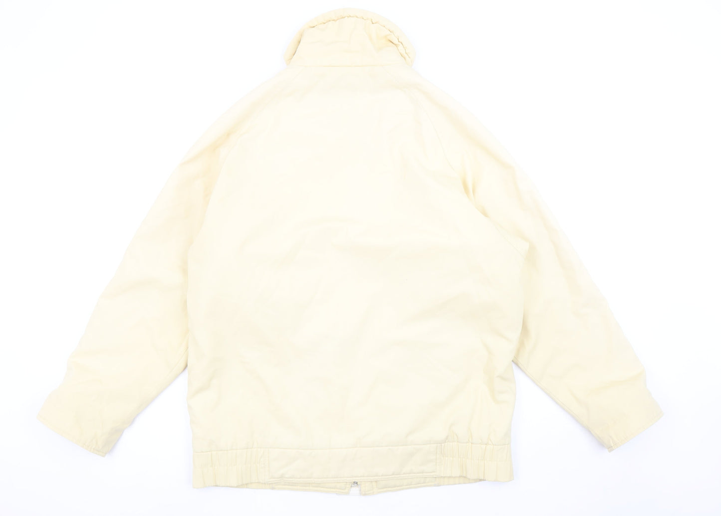 Telemac Women's Beige Size 12 Windbreaker Jacket with Zip & Buttons