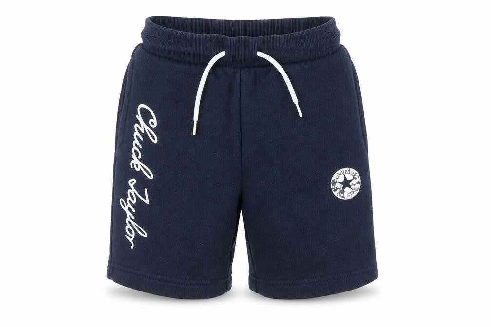Converse Boys Blue Sweat Shorts 5-6 Years Elastic Waist Drawstring Logo