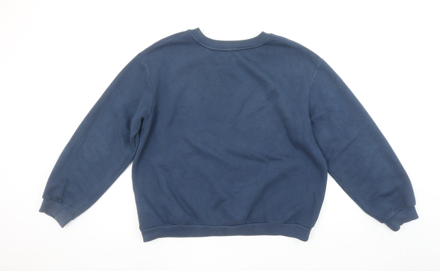 ZARA Women Blue New York Graphic Pullover Sweatshirt Size L