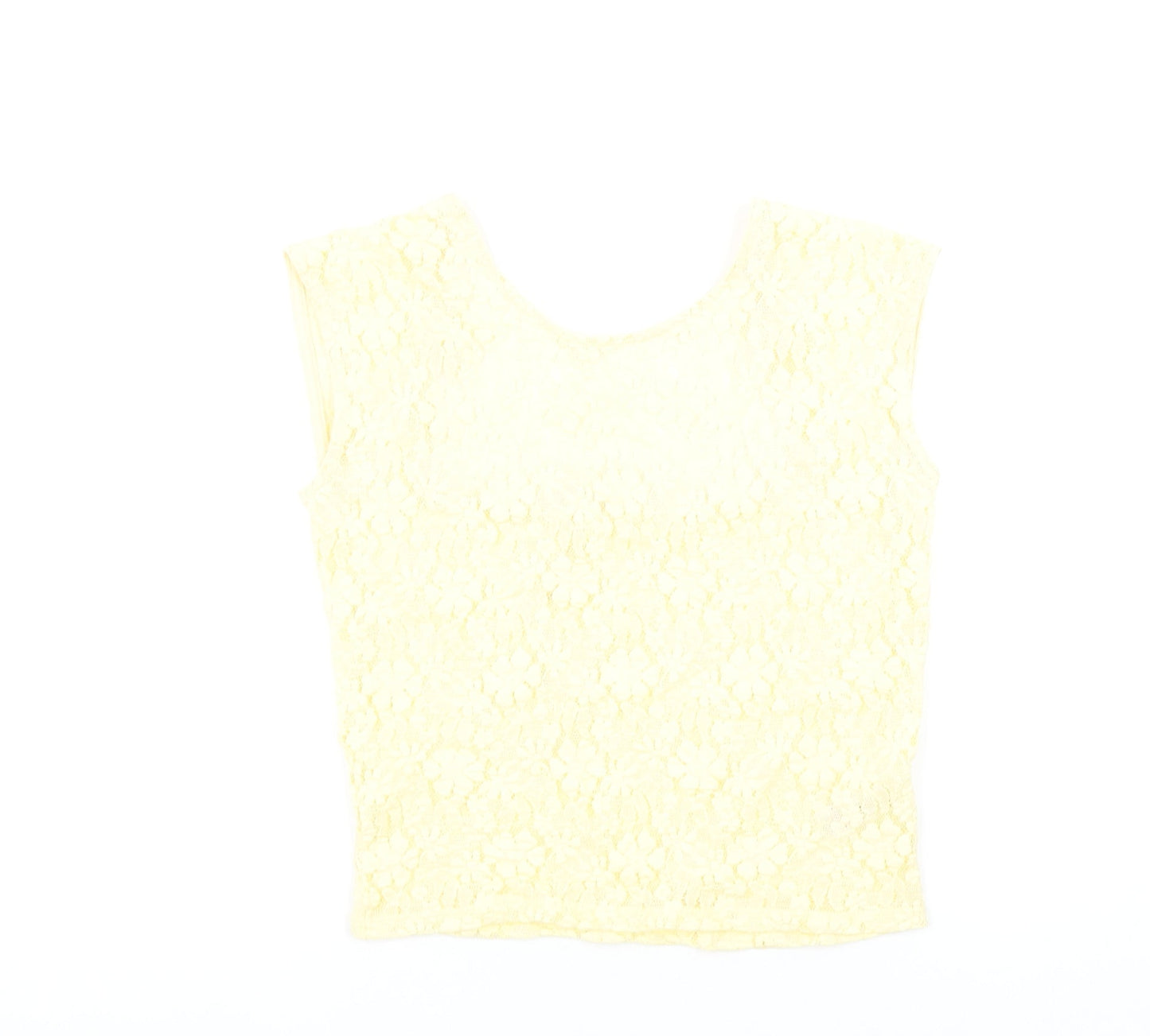 Savida Women's Yellow Lace Camisole Blouse Size 10