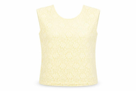 Savida Women's Yellow Lace Camisole Blouse Size 10