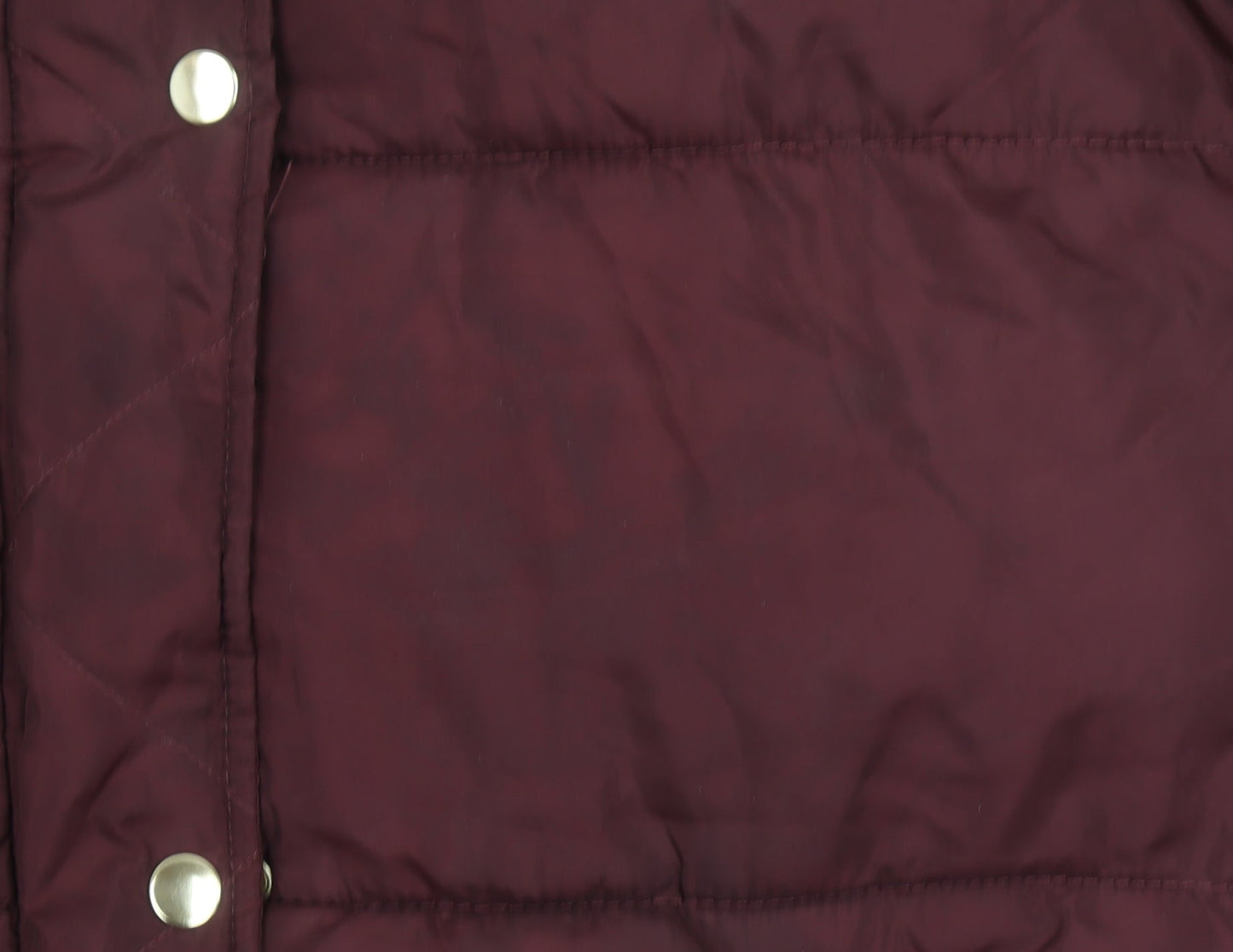 B.YOU Womens Red Long Puffer Coat Faux Fur Hood Size 12 Winter Jacket