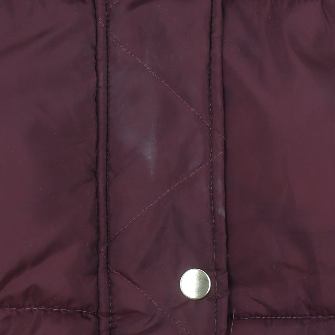 B.YOU Womens Red Long Puffer Coat Faux Fur Hood Size 12 Winter Jacket