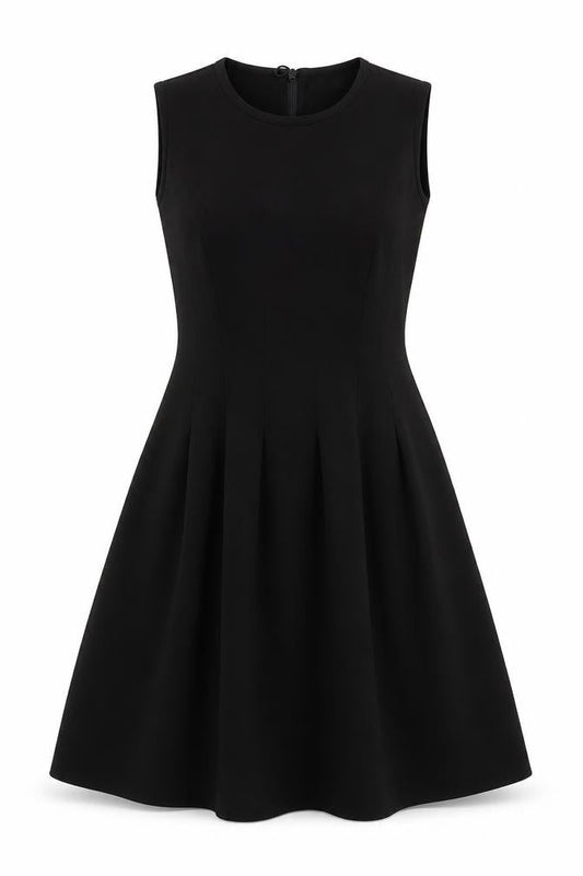 H&M Women’s Black Fit & Flare Sleeveless Knee Length Dress Size 12