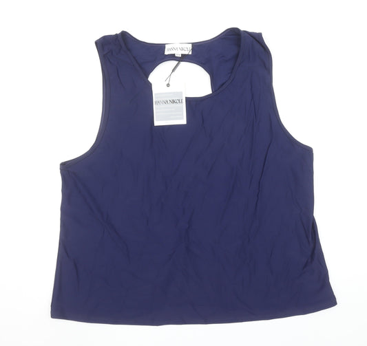 Hanna Nikole Women's Blue Plus Size 22 Sleeveless Tank Top