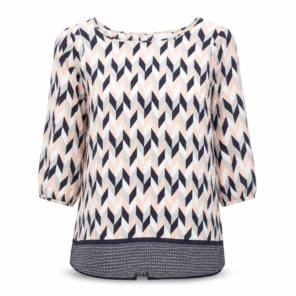 Saint Tropez Women's Multicoloured Geometric Tunic Blouse S