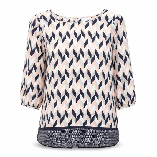 Saint Tropez Women's Multicoloured Geometric Tunic Blouse S
