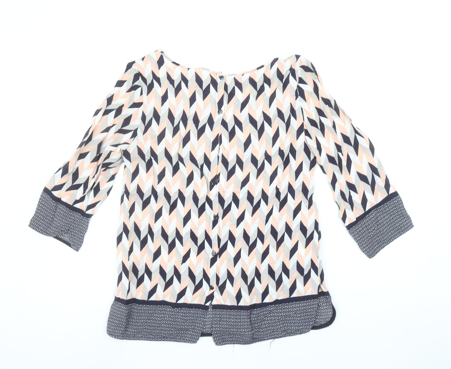 Saint Tropez Women's Multicoloured Geometric Tunic Blouse S