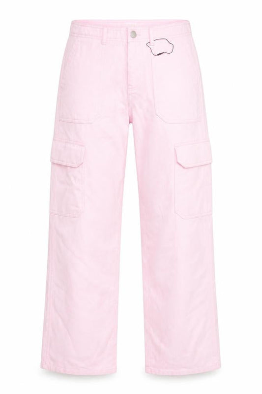 Savida Women’s Pink Cargo Jeans Size 8 Regular Fit Cotton