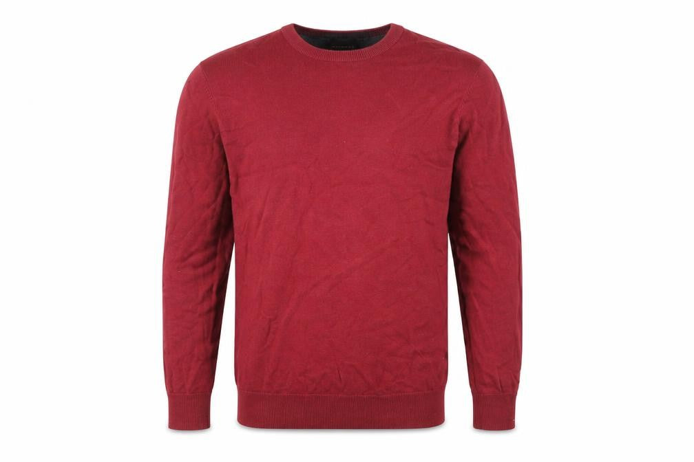Reserved Men's Red Cotton Crew Neck Pullover Jumper L