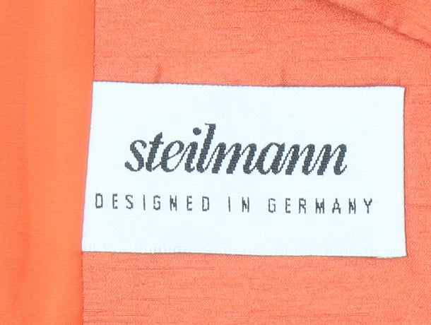 Steilmann Women’s Orange Polyester Single-Breasted Blazer Jacket Size 12