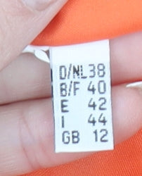 Steilmann Women’s Orange Polyester Single-Breasted Blazer Jacket Size 12