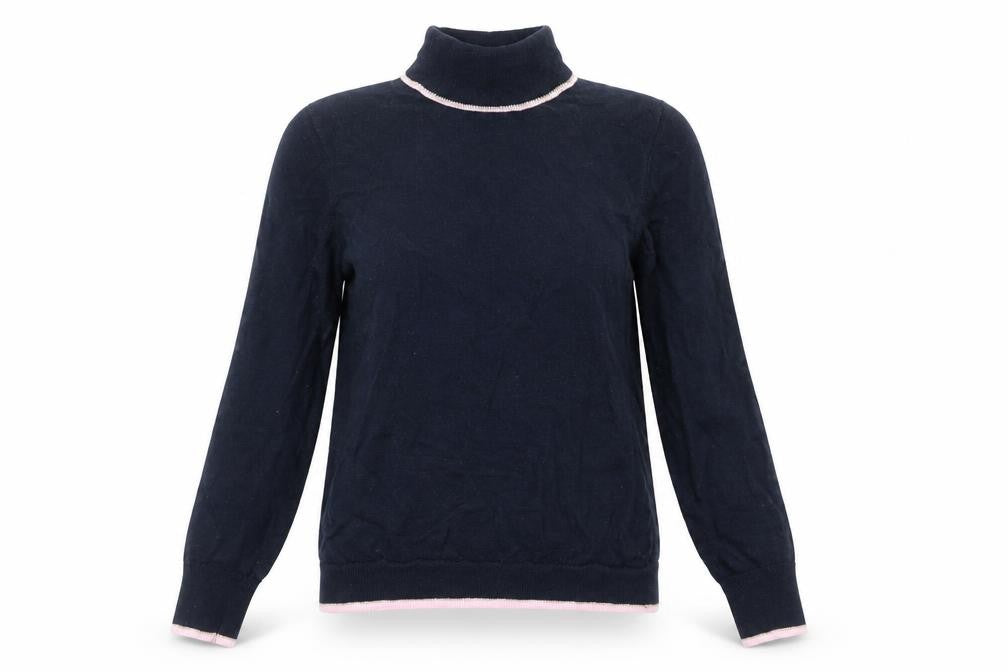 Cath Kidston Womens Navy Blue Roll Neck Wool Jumper Size S