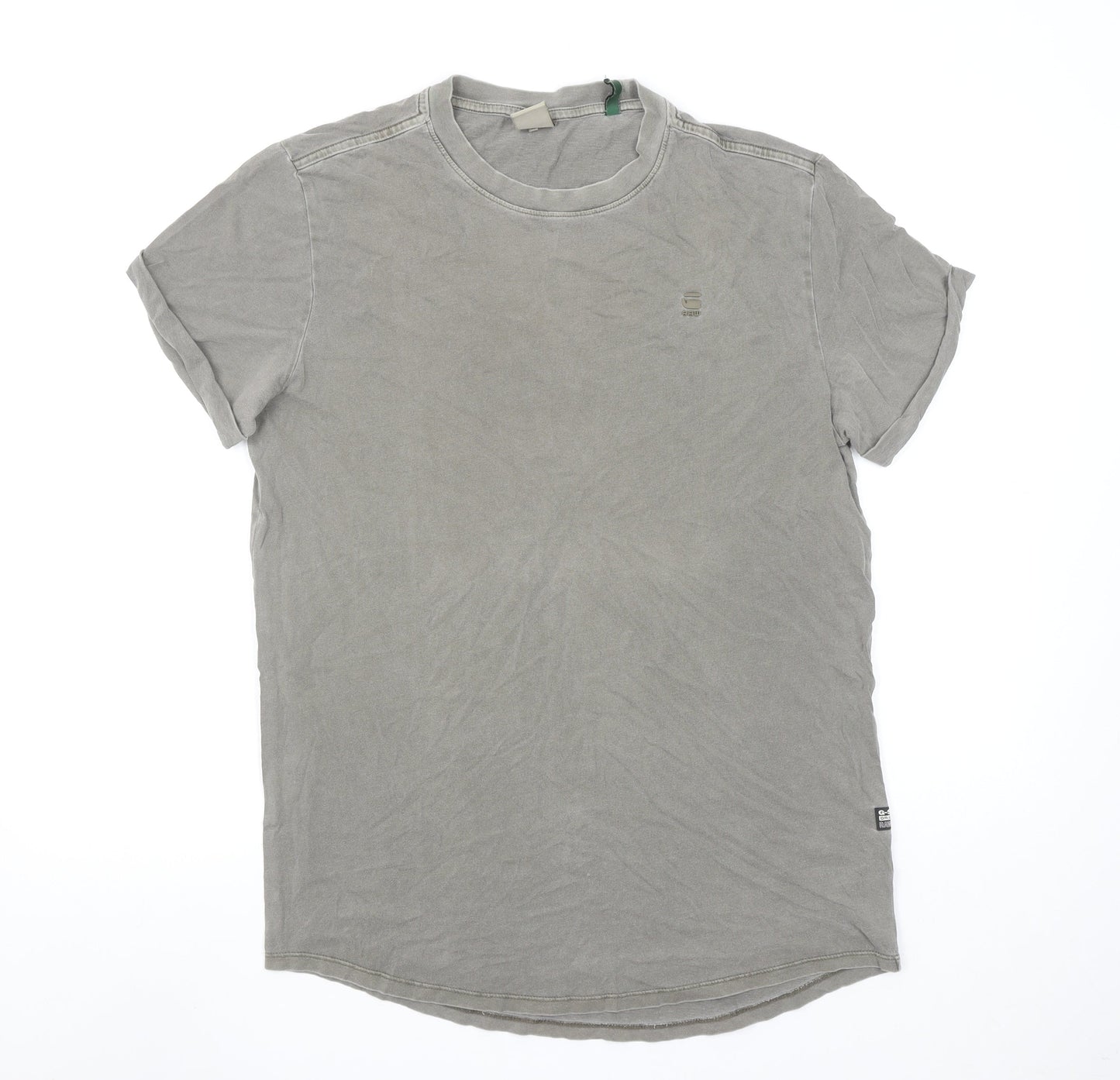 G-Star RAW Men’s Grey Short Sleeve Crew Neck Cotton T-Shirt M