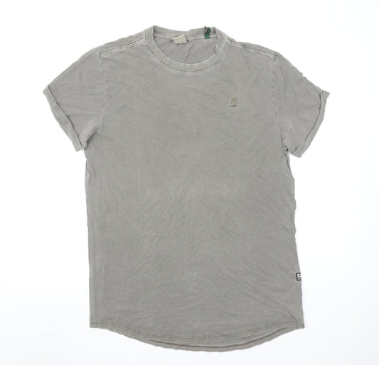 G-Star RAW Men’s Grey Short Sleeve Crew Neck Cotton T-Shirt M