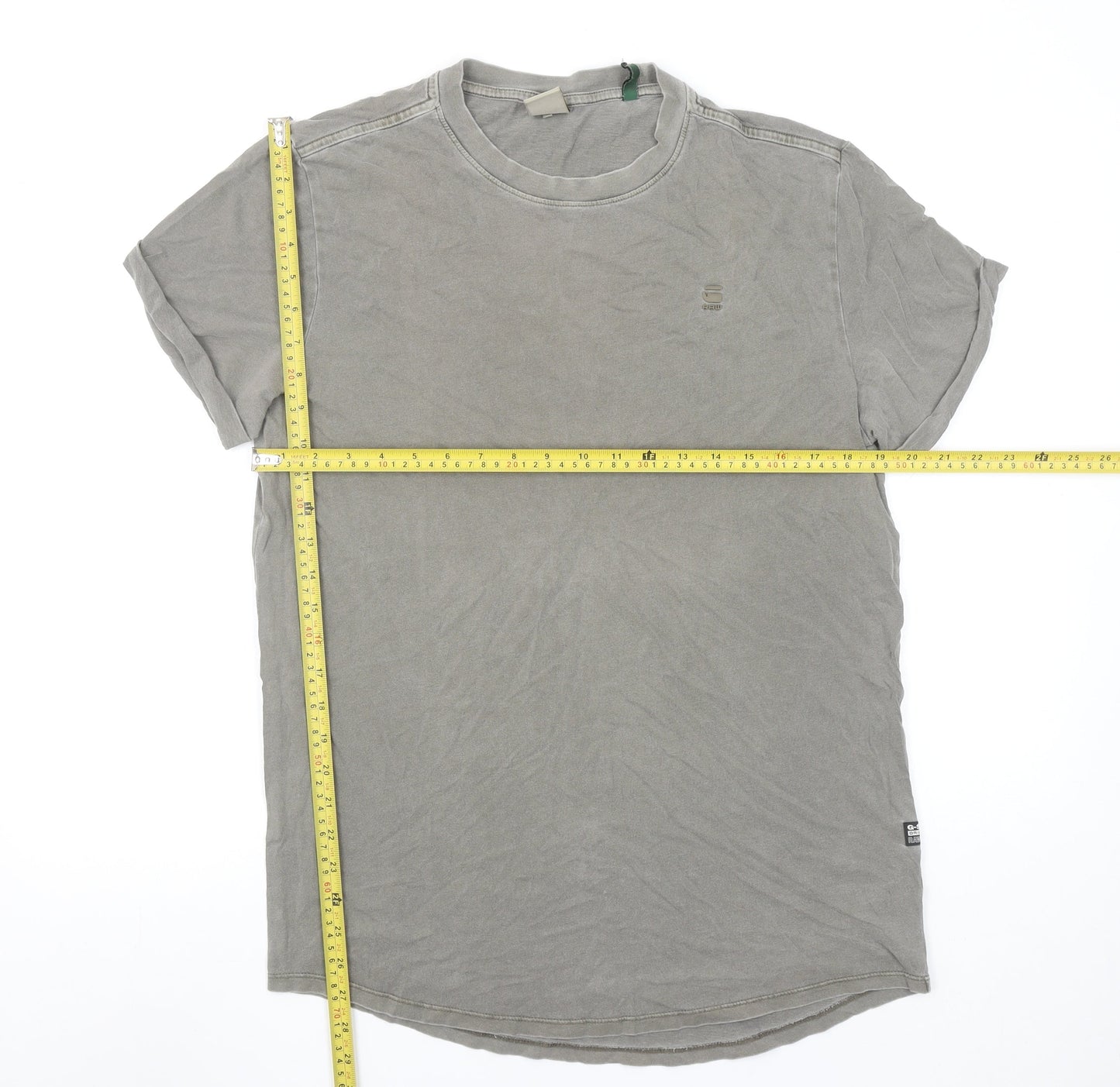 G-Star RAW Men’s Grey Short Sleeve Crew Neck Cotton T-Shirt M