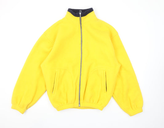 Antartex Womens Yellow Fleece Full Zip Outdoor Jacket Size S