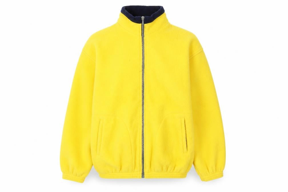 Antartex Womens Yellow Fleece Full Zip Outdoor Jacket Size S