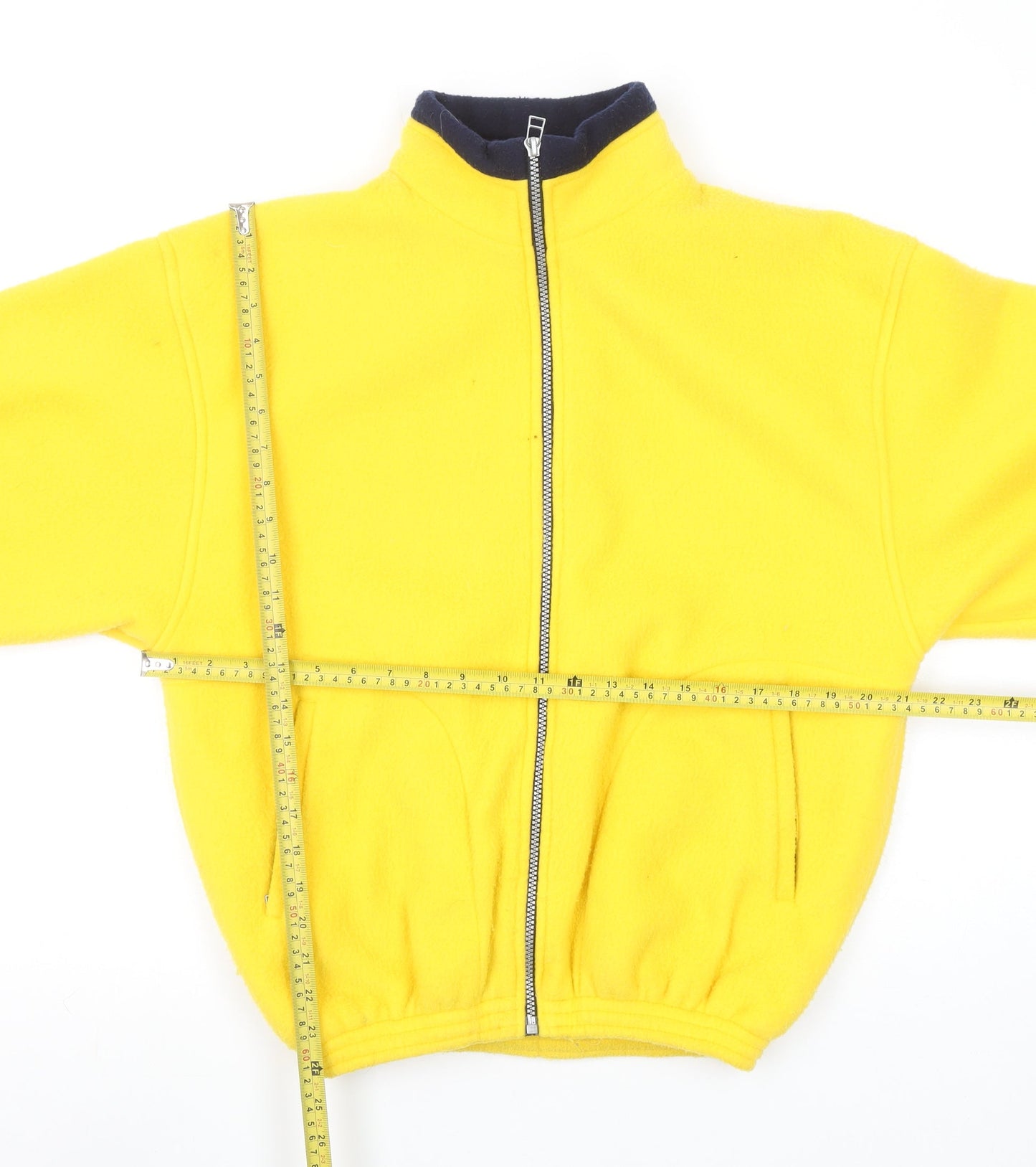 Antartex Womens Yellow Fleece Full Zip Outdoor Jacket Size S